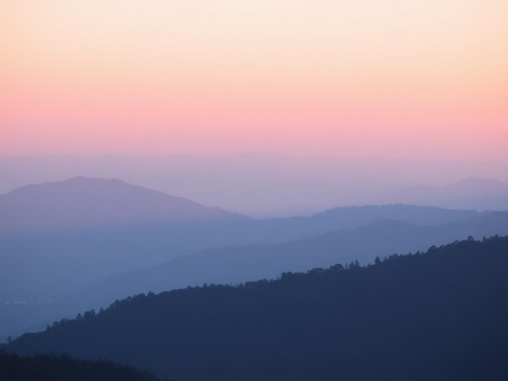 Asheville ridge at dawn